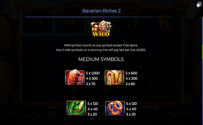 bavarian riches 2 paytable 1