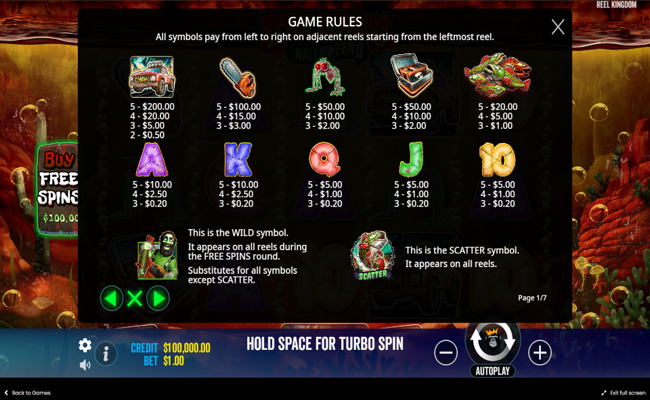 big bass halloween ii paytable