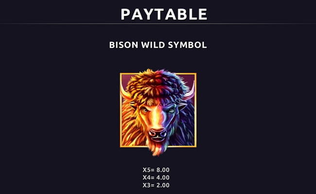 bison boom paytable 1