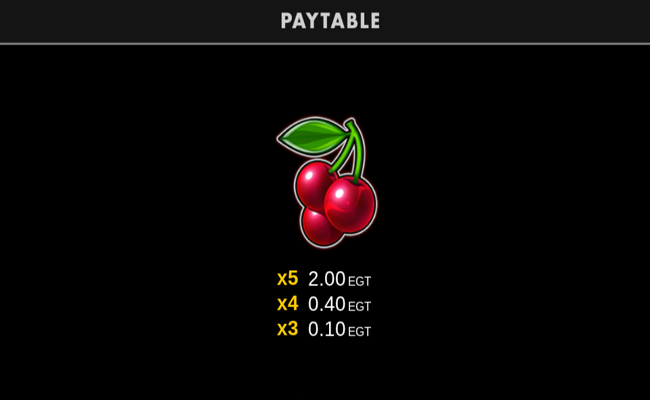 black seven bell link paytable 4