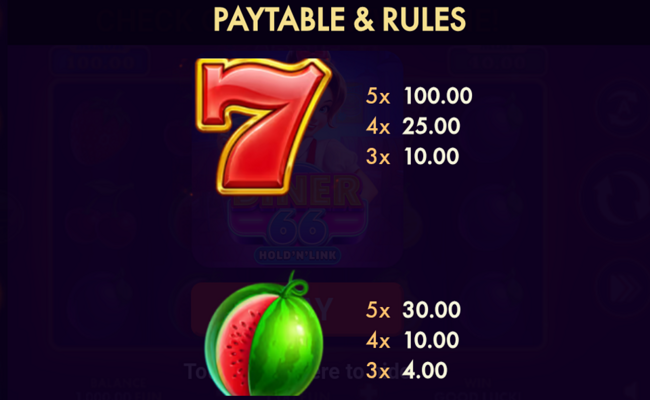 blazing apple hold n link paytable 1