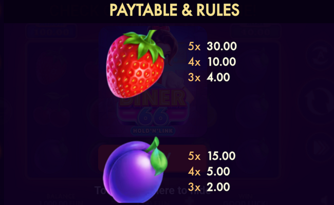 blazing apple hold n link paytable 2