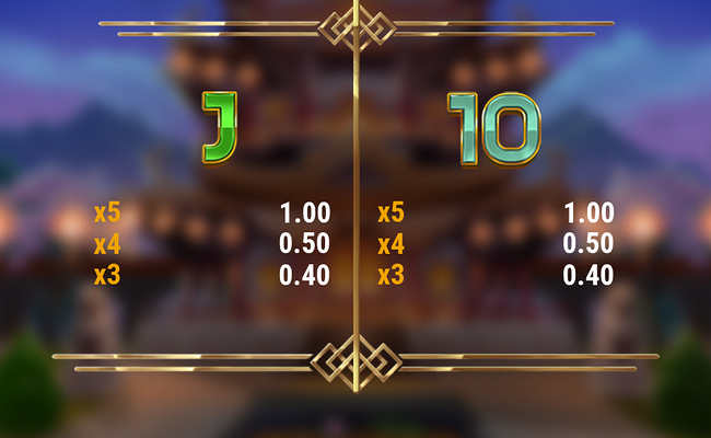 blazing dragon fortunes paytable 3