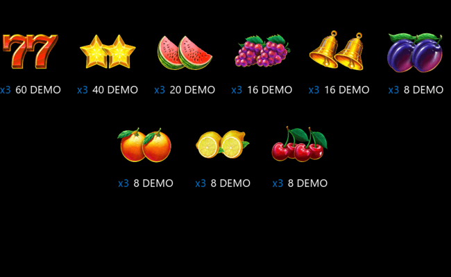 blazing hot classic paytable