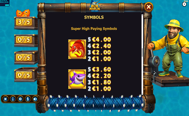 bob marlin goes deep paytable 1