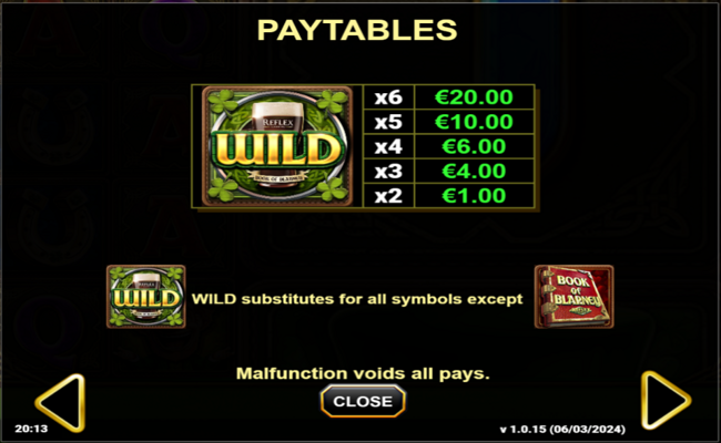 book of blarney gigablox paytable 3