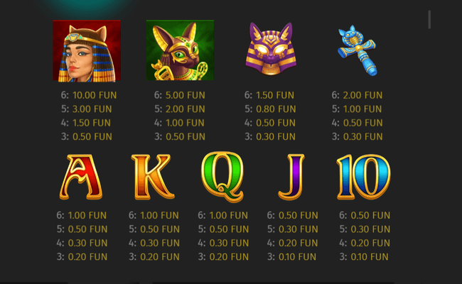 book of cats megaways paytable