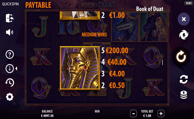 book of duat paytable 2