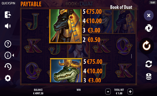 book of duat paytable 3