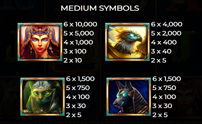 book of egyptian marvel paytable 1