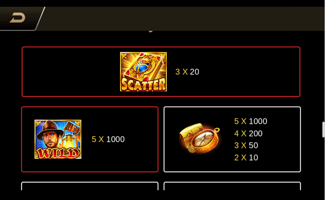 book of gold paytable 1