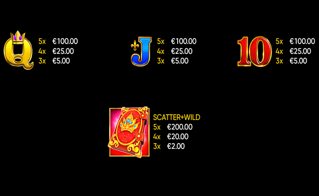 book of lady paytable 2