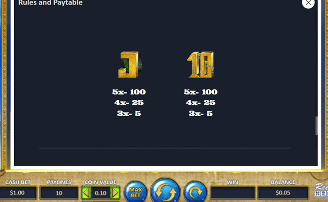 book of nefertiti paytable 3