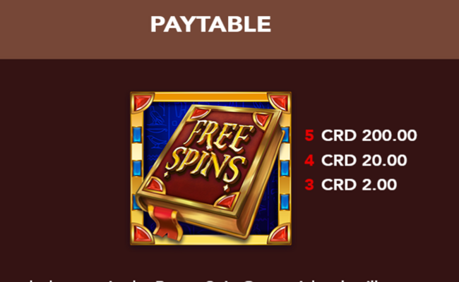 book of pharaon gold paytable 3