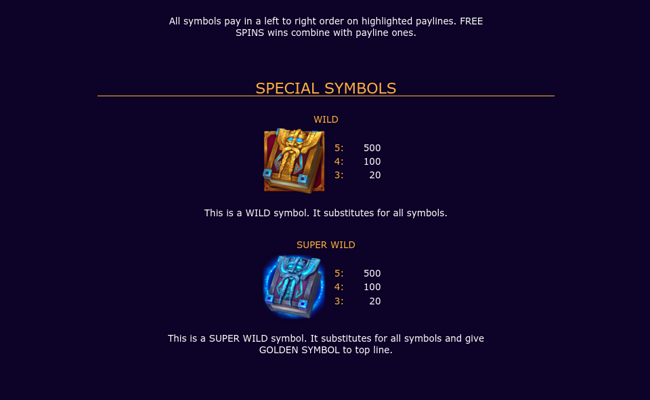 book of valhalla paytable 2