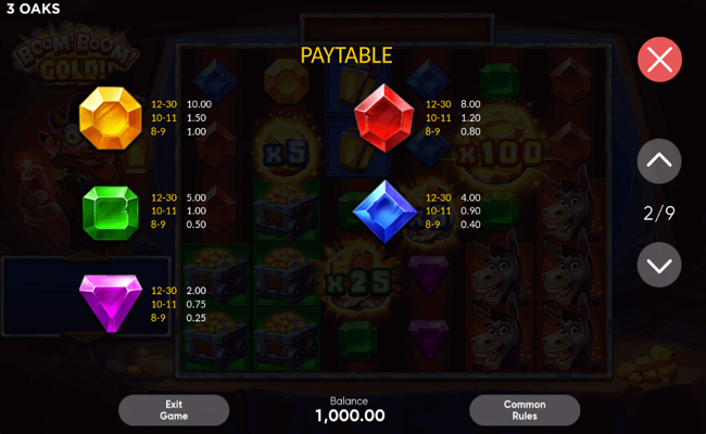 boom boom gold paytable2