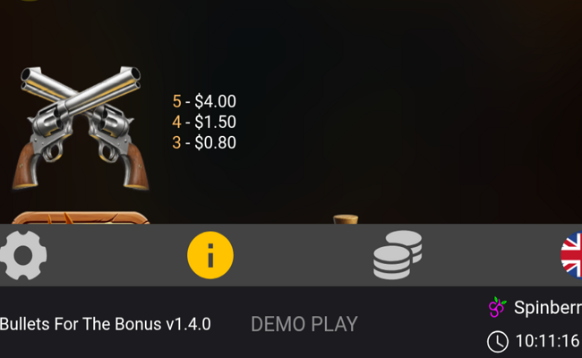 bullets for the bonus paytable 2