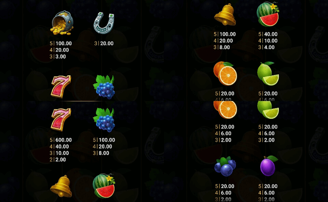 burning slots cash mesh paytable