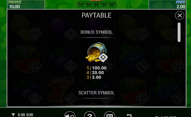 burning slots cash mesh ultra dice paytable 1
