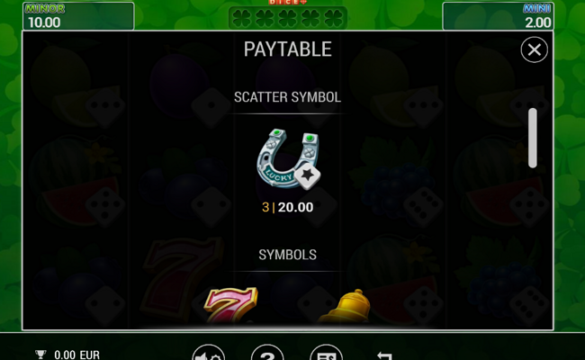 burning slots cash mesh ultra dice paytable 2
