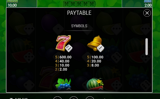 burning slots cash mesh ultra dice paytable 3