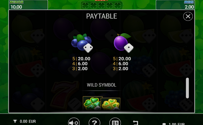 burning slots cash mesh ultra dice paytable 5