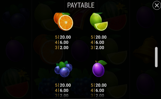 burning slots cash mesh ultra paytable 4