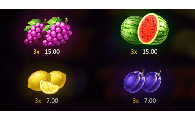 burning wins classic 5 lines paytable 2