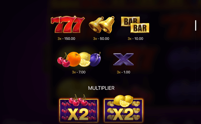 burning wins x2 paytable 1