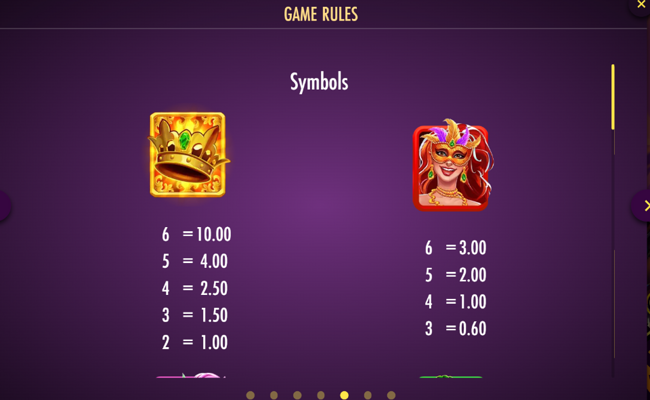 carnival queen 2 paytable 1