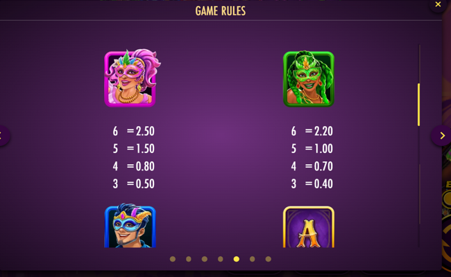 carnival queen 2 paytable 2