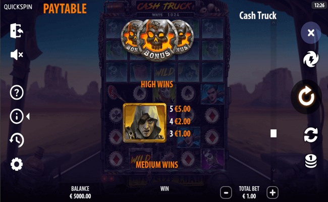cash truck paytable 1