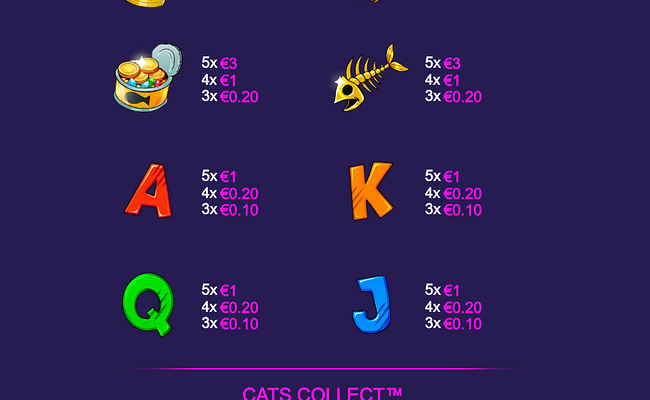 cats collect paytable 2