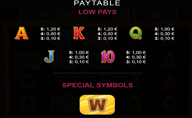 catsino royale paytable 2