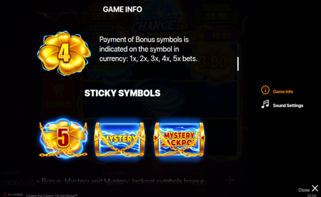 charge the clovers hit the bonus paytable 2