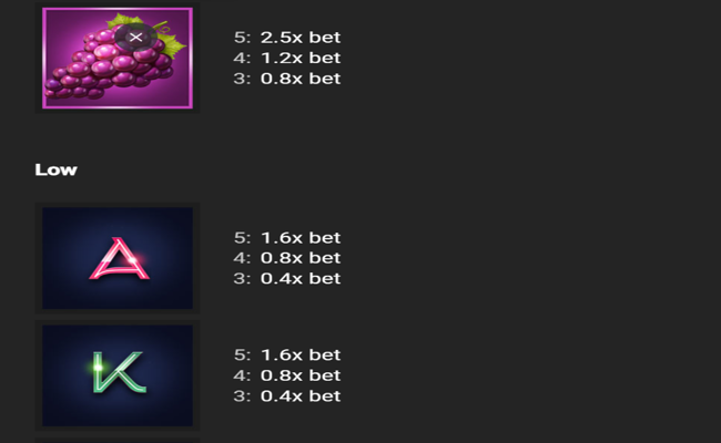 cherrypop paytable 3