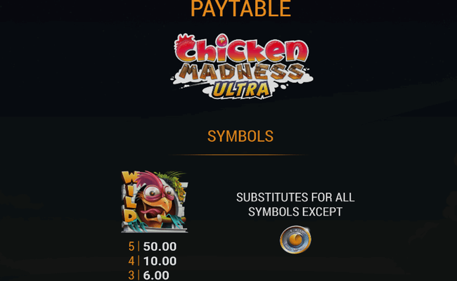 chicken madness ultra paytable 1