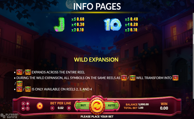 chilli hunter bandidos paytable 2