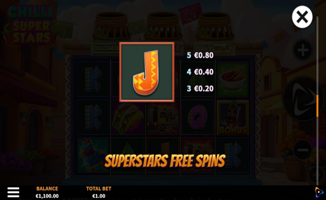 chilli super stars paytable 3