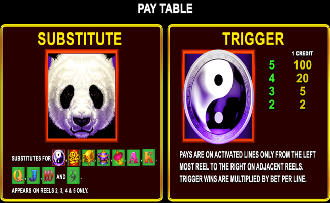 china shores with quick strike paytable 1