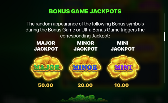 clover charm hit the bonus paytable 3