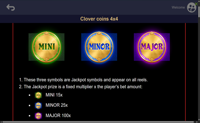 clover coins 4x4 hit the cash paytable 2