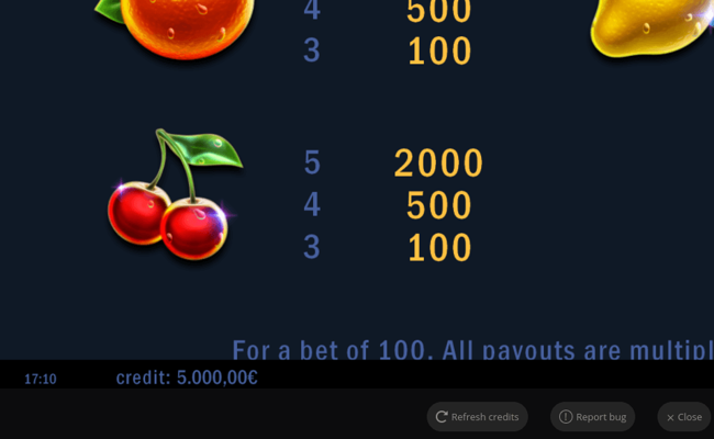 cocktail book paytable 4