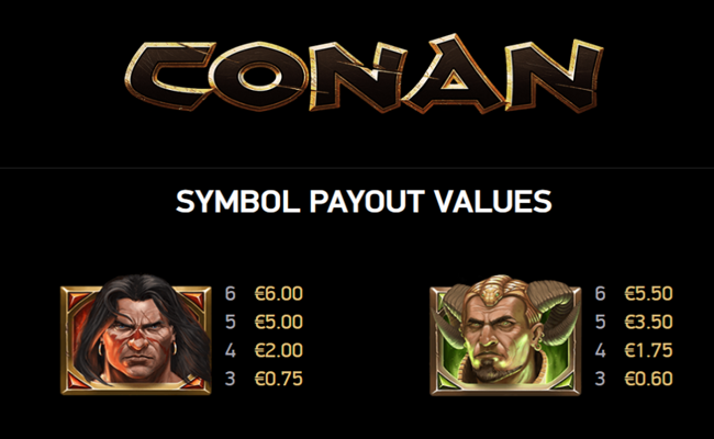 conan paytable 1