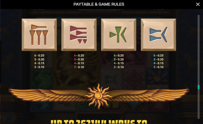 conquer babylon paytable 2