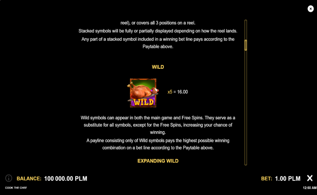 cook the chef paytable 2