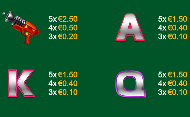 cosmic cows cash collect paytable 2