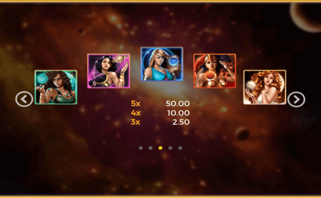cosmic queens paytable