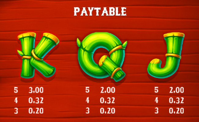 cowboy panda hold and win paytable 3