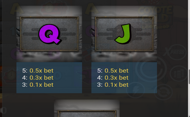 coyote gold paytable 5